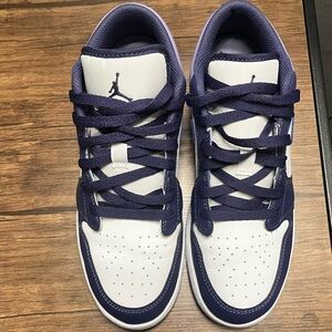 Purple Air Jordan 1 Low Shoes